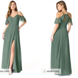Azazie Forest Green Maxi Dress
